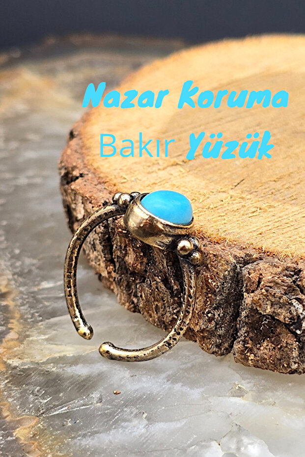 Women's Copper Turquoise Elegant, Thin Design Trend Ring Adjustable (Gift, Daily, Combination)