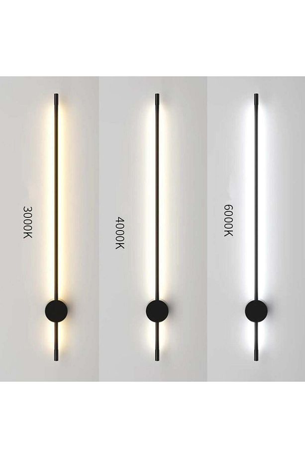 Zr Aydınlatma Antrasit 6500K 70CM Çubuk Aplik, Duvar Aydınlatması, LED Aplik, Modern Duvar Aplik - 3