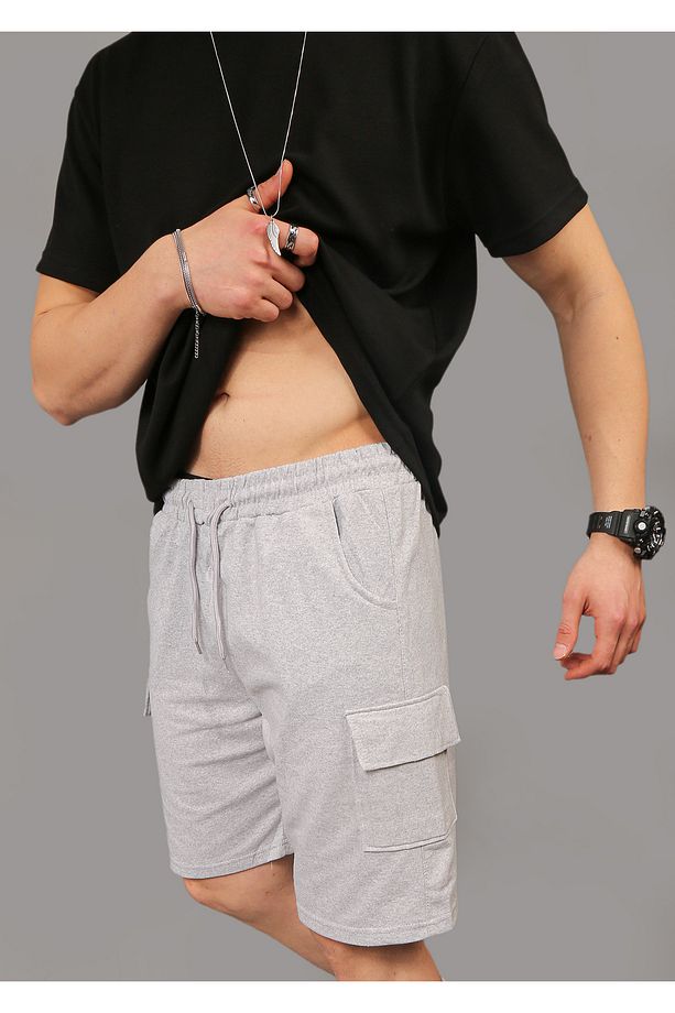 Regular Fit Kargo Cepli Bermuda Şort - 2