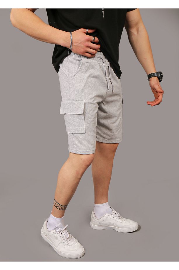 Regular Fit Kargo Cepli Bermuda Şort - 1