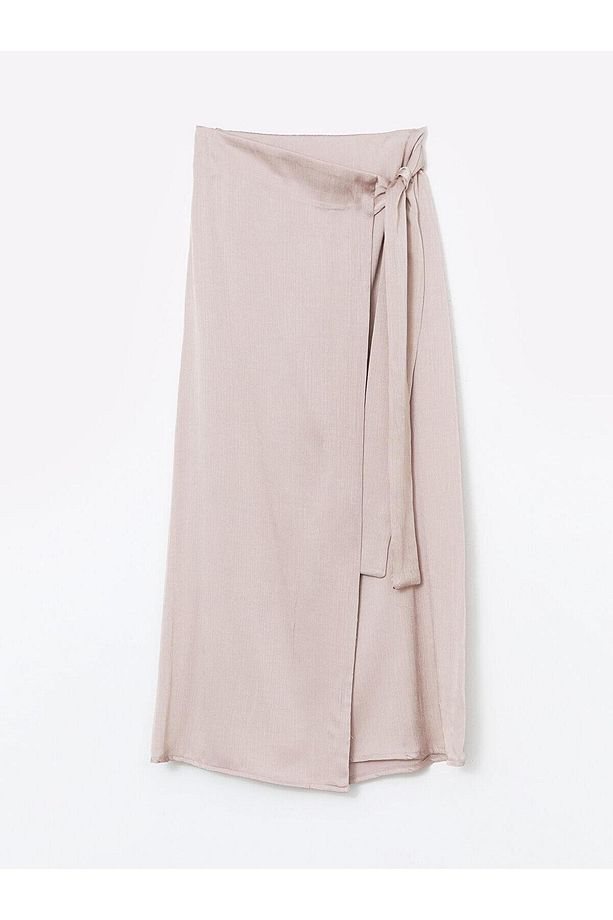 LCW Modest  Beli Fermuarlı Dokulu Etek - 2
