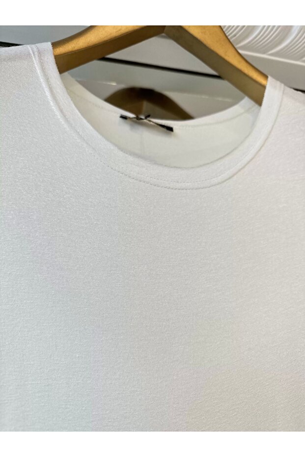 İNVEE 6308 Eteği Fırfır Detaylı İç Elbise - Ekru - 3