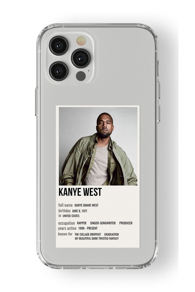 iPhone 16 Pro Max Compatible Kanye West Paralorid Poster Design Printed Transparent Case