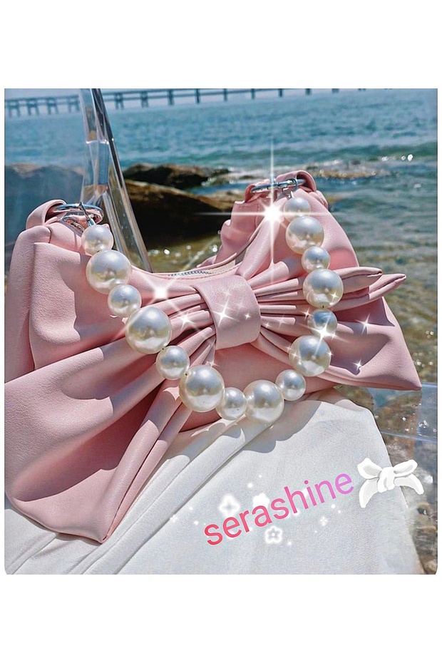Y2K Coquette New Trend Bag with Pearl Strap and Charm