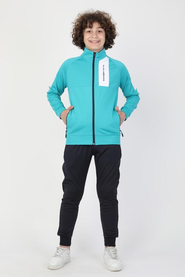 Dalgıç Kumaş Fermuarlı Garson Eşofman Takımı - 6