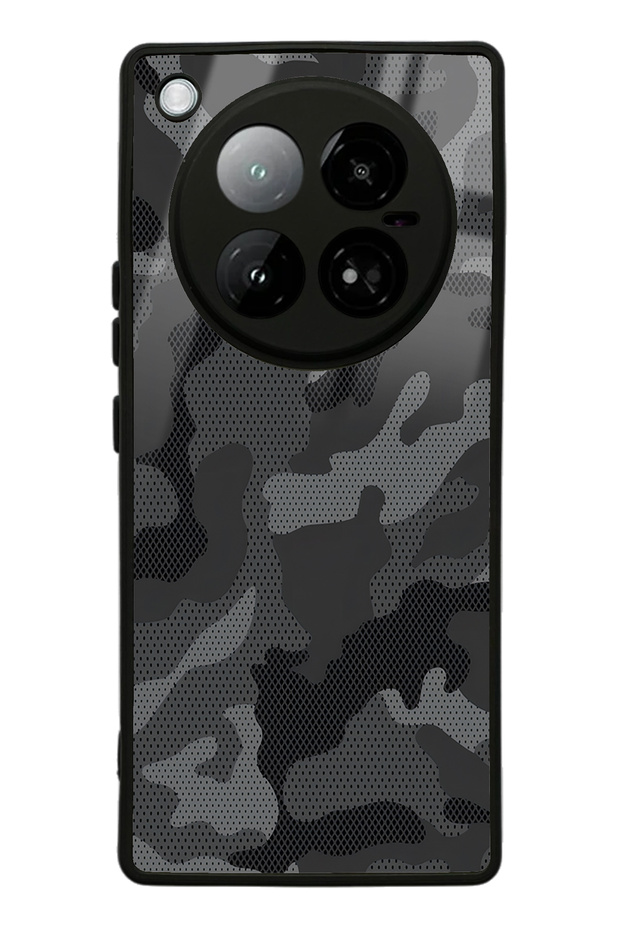 Glossy Phone Case for Infinix Zero 40 4g Black Camouflage Design