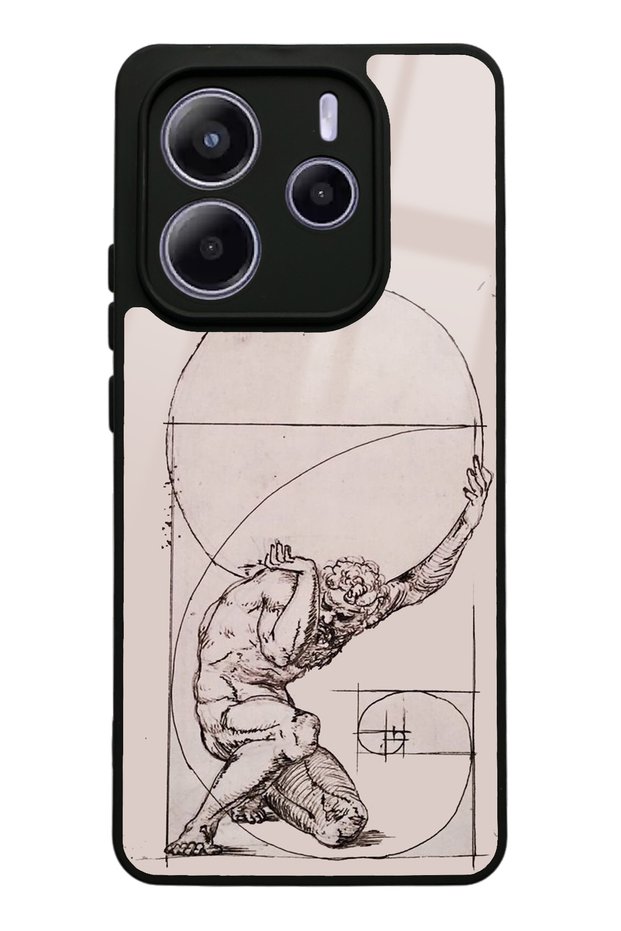 حافظة هاتف لامعة بتصميم نحت لهاتف Xiaomi Redmi Note 14 5G