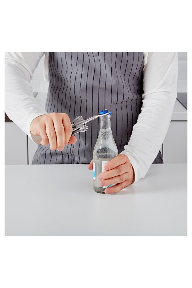 Ikea  IDEALISK Corkscrew, silver-colour/matt with bottle opener - 3