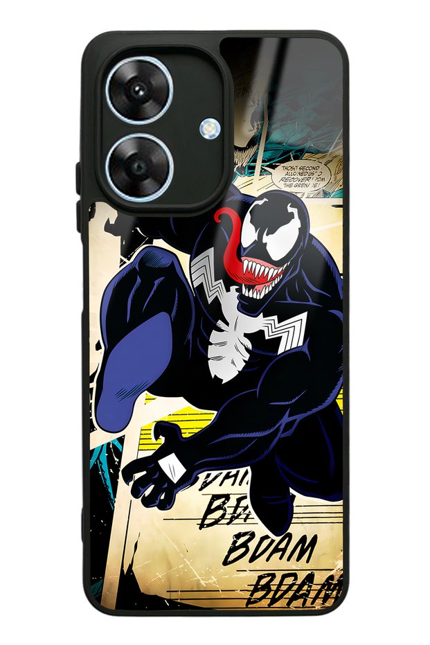 حافظة هاتف لامعة بتصميم Venom لهاتف اوبو ريلمي نوت 60