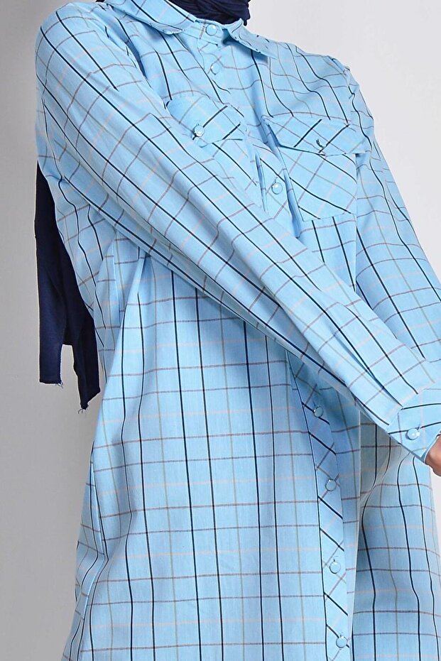 تونيك بأزرار مربعة 4980-1 - 4