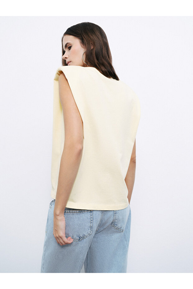 Vatkalı Basic Tişört - 5