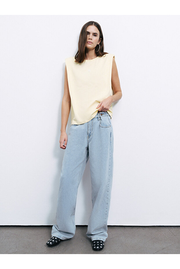 Vatkalı Basic Tişört - 2