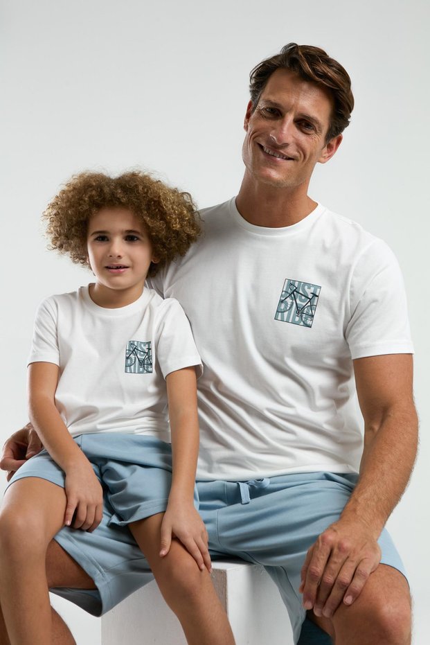Bike Dad Son Set, Father and Child Pajamas Priced at Individual
