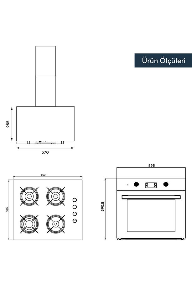 Italian Design Plus Cam Ankastre Set - 5