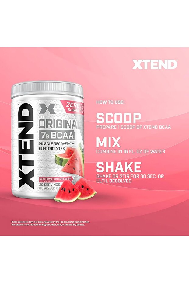 مسحوق XTEND BCAA الأصلي بنكهة البطيخ 30 قرصًا - 8