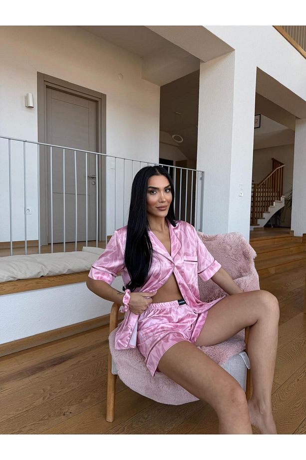 Şortlu Pijama Takımı-M - 7