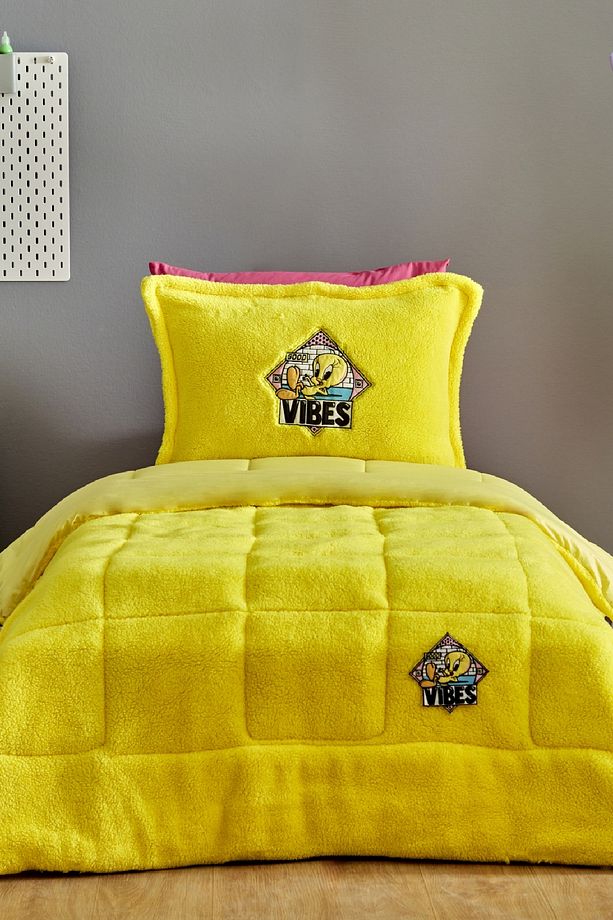 Looney Tunes Tweety Bird Tek Kişilik Comfort Set Sarı - 1