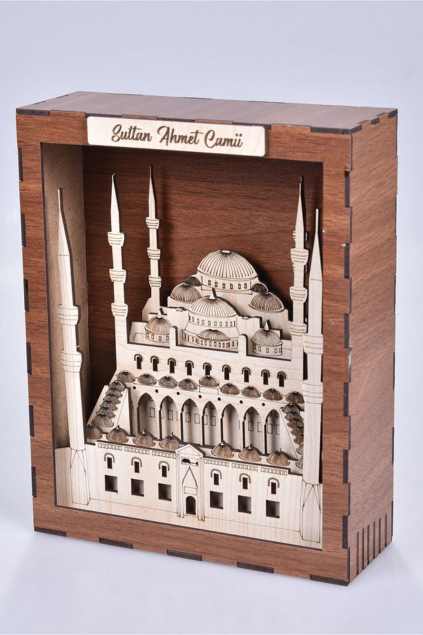 Demonte Sultanahmet Camii Maketi – Ahşap Maket Cami | Eğitici Oyuncak & Dekoratif Obje - 3