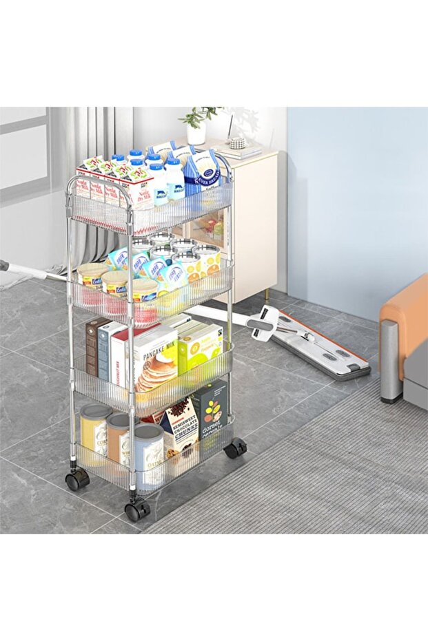 Storage and Organization Cart and Shelf Organizer 4 Tier 35X22X17 cm - 3
