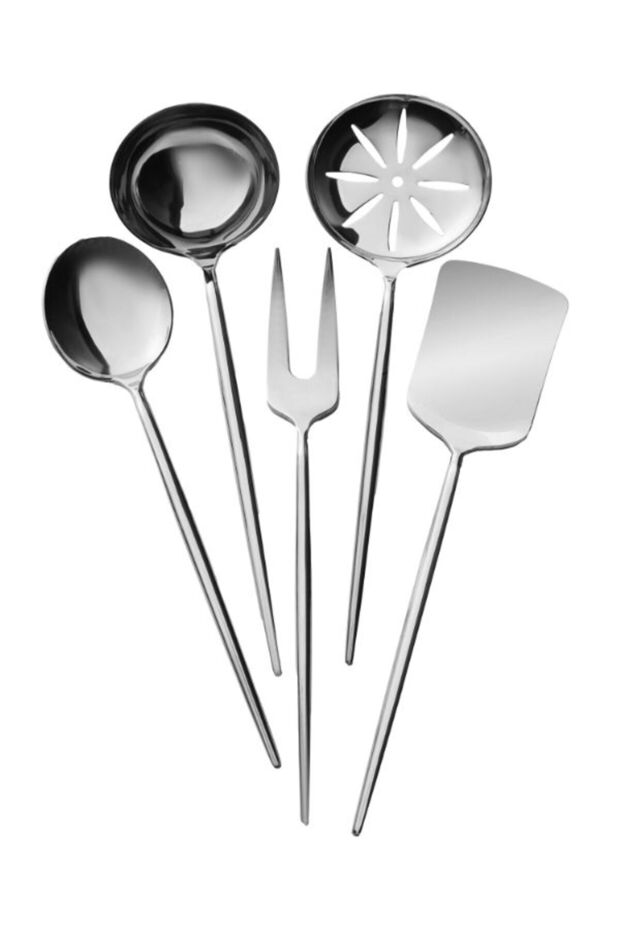5 Piece 4mm 18/10 Steel Serving Set