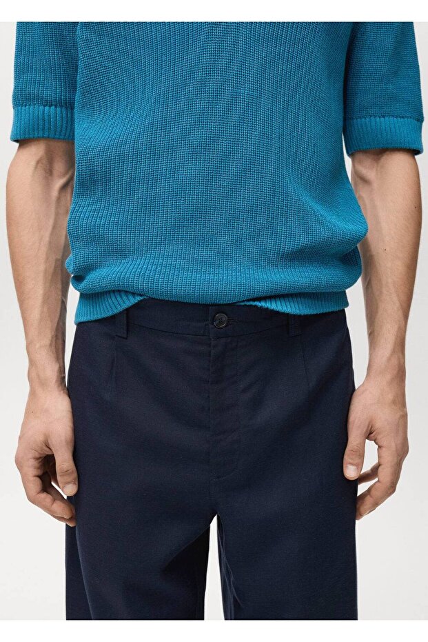 Regular fit lyocell keten pantolon - 5