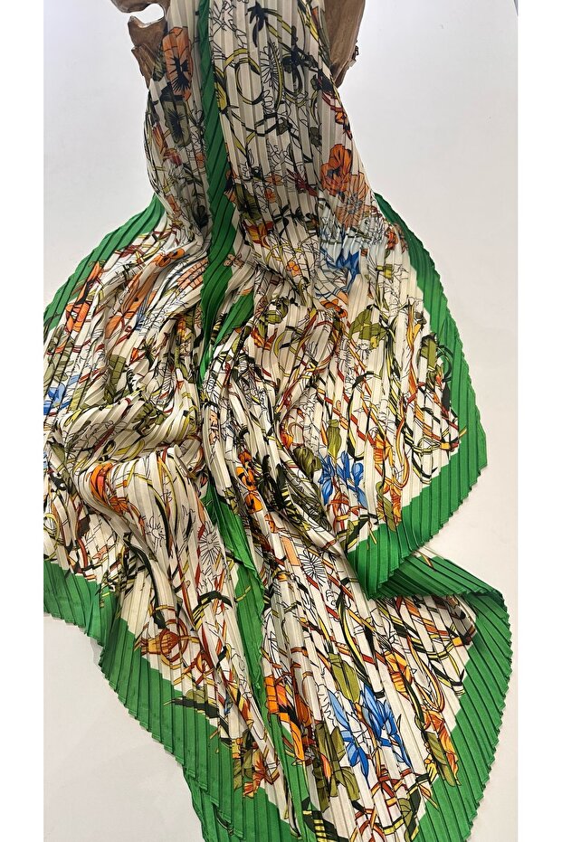 Silk Shawl with Pleats