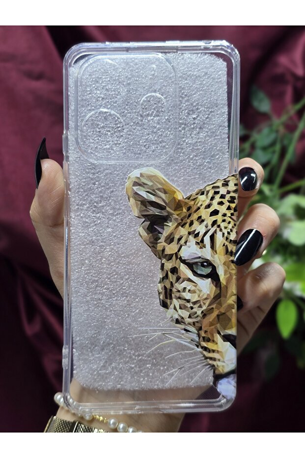 حافظة هاتف شفافة منقوشة مع حماية للكاميرا المتوافقة مع هاتف Xiaomi Redmi Note 14 4G - 1