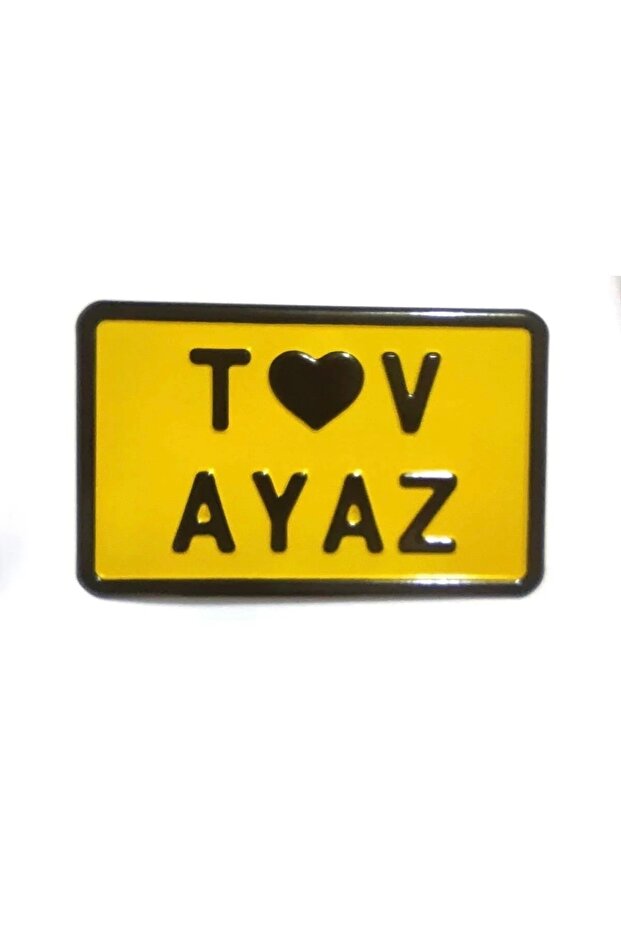 MİNİ SARI DEKOR PLAKA Küçük Boy - 2