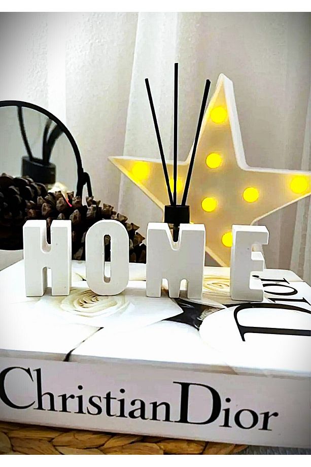 Dekoratif Biblo Home Yazısı % 100 Taş Tozu - 3