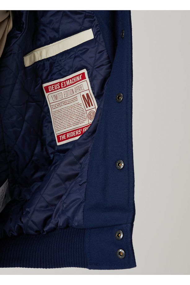 Mavi Patch Detaylı Yün Bomber Mont - 7