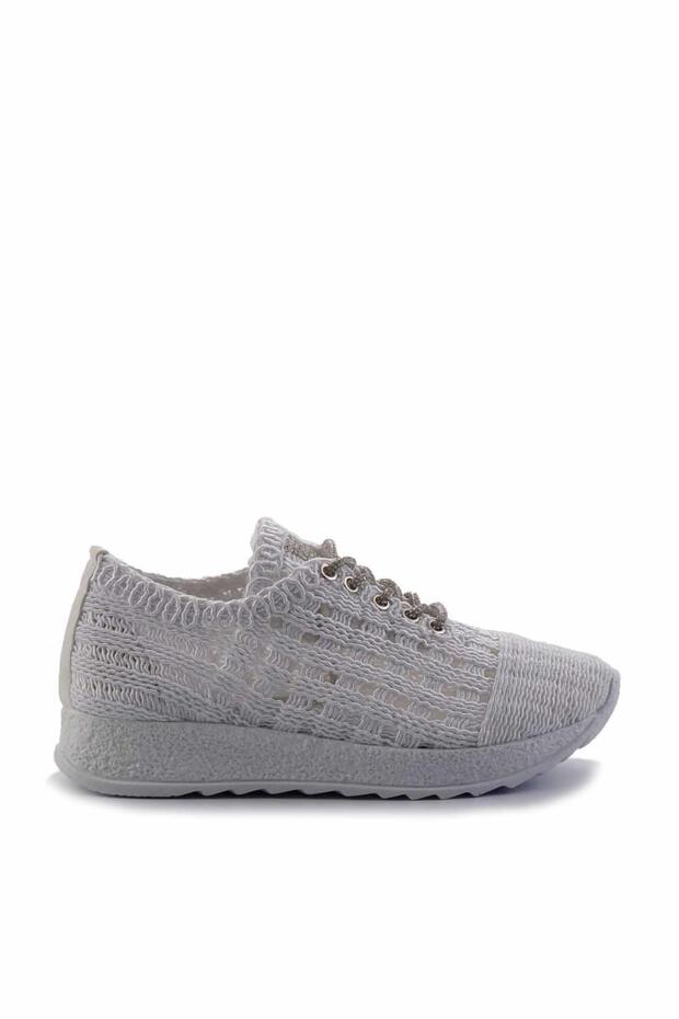 White Knitted Women's Casual Shoes K01220051716
