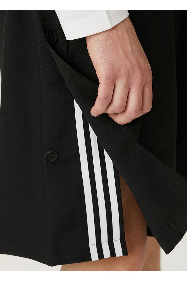 Uniform 3-Stripes Siyah Şort - 5