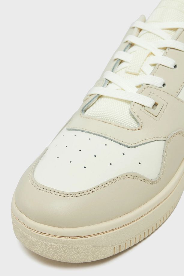 Logolu Deri Karışımlı Sneaker Ayakkabı Erkek AYAKKABI EM0EM01395 YBI - 5