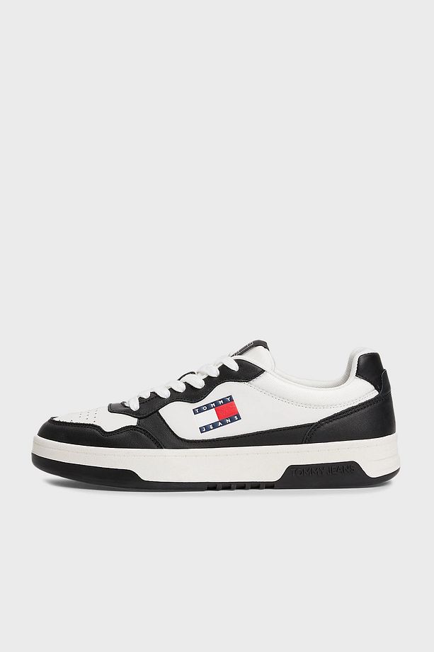 Deri Logolu Sneaker Ayakkabı Erkek AYAKKABI EM0EM01443 YBL - 4