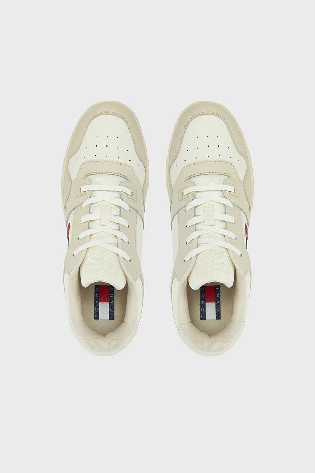 Logolu Deri Karışımlı Sneaker Ayakkabı Erkek AYAKKABI EM0EM01395 YBI - 4