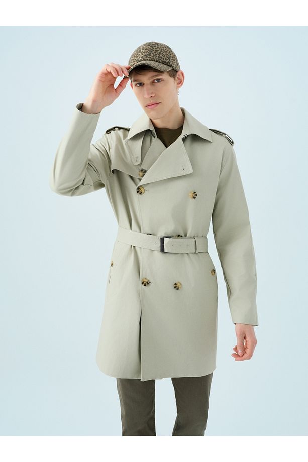 Regular Fit Erkek Trenchcoat - 1