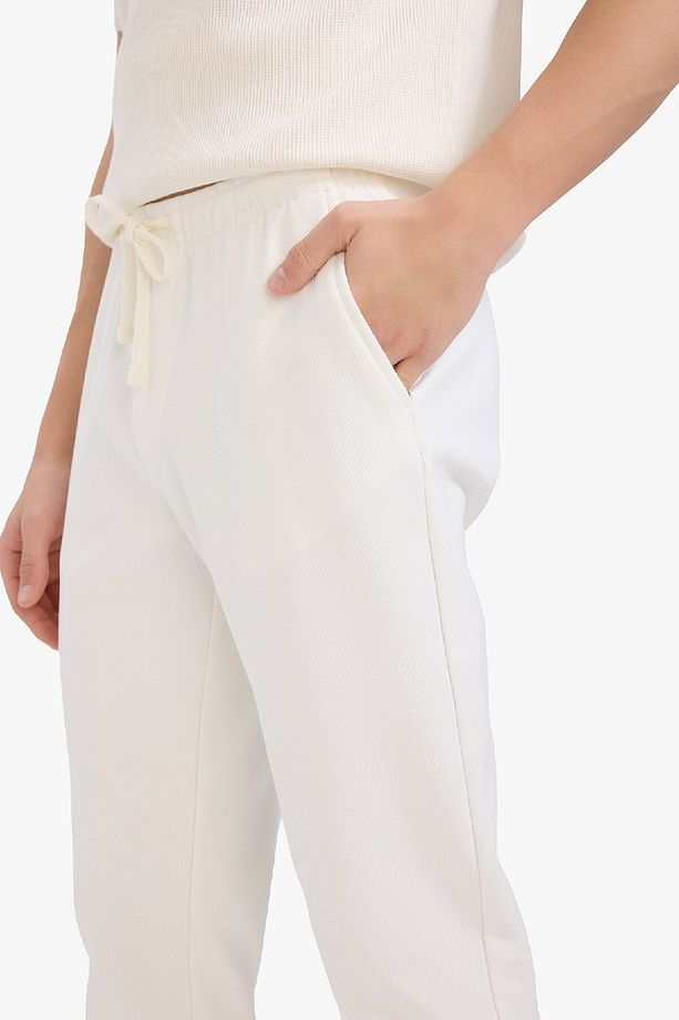 Jogger Pantolon Esnek Basic Düz Beli Bağcıklı Cepli Düz Paça C6022ax25sp - 6