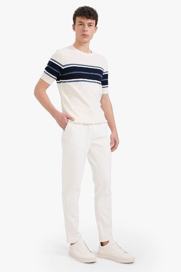 Jogger Pantolon Esnek Basic Düz Beli Bağcıklı Cepli Düz Paça C6022ax25sp - 1