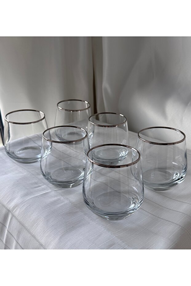 Set of 6 Duru Platinum Water Glasses