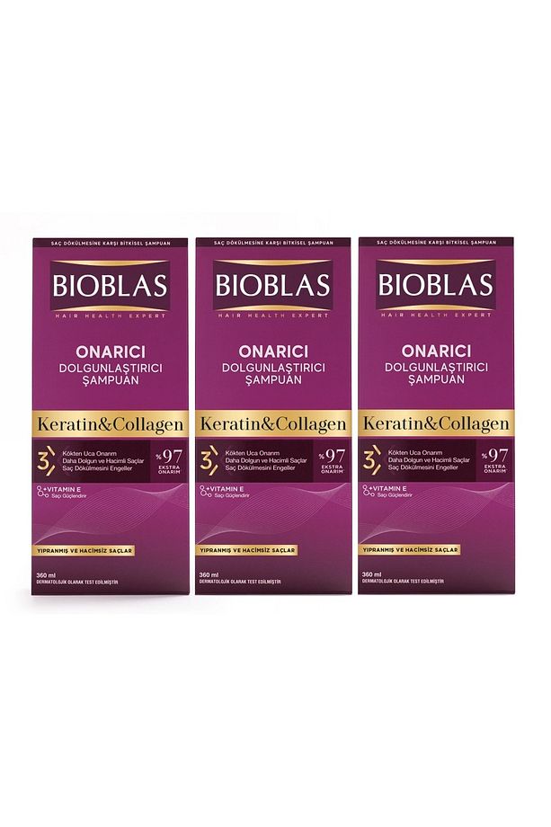 Şampuan 360ml Collagen + Keratin Hacim Şampuanı X 3 Adet - 1