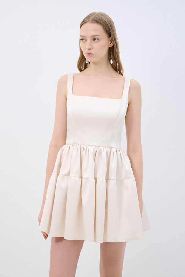 Askılı Mini Elbise - 5