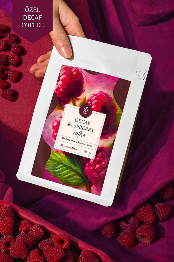 Decaf Raspberry İkili Kahve Seti - Kafeinsiz Ahududu Aromalı Türk Kahvesi, Filtre Kahve 2'li Set - 3