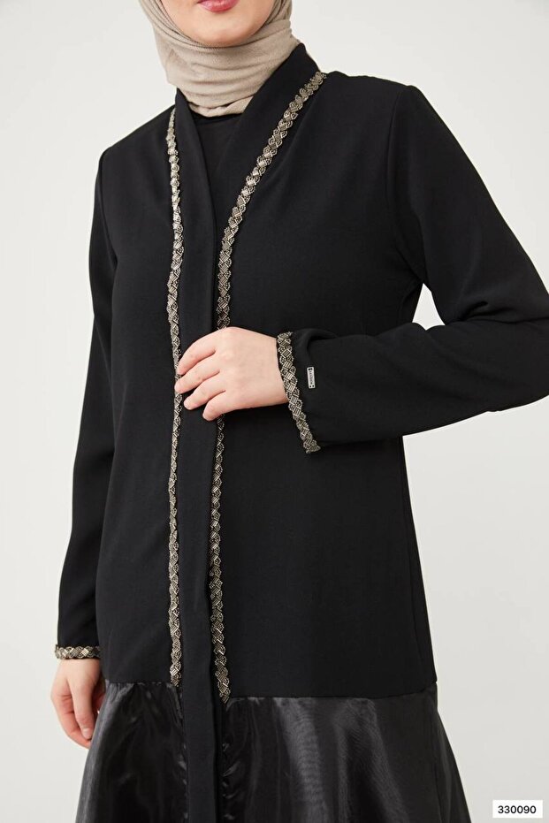 VOLANLI SİYAH FERACE - 3