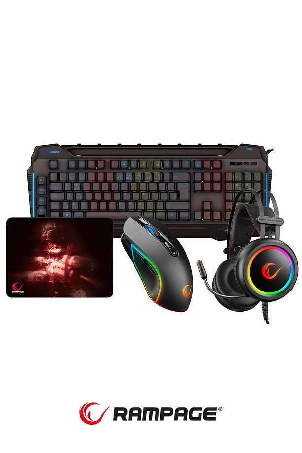 KB-R63 STAGE Makrolu Klavye Stormy Siyah Kulaklık  G65 RGB Mouse + Mousepad 4lü OYUNCU SETİ - 1