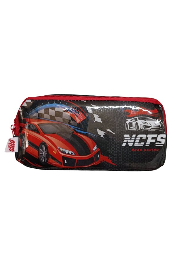 حقيبة أقلام رصاص ذات مقصورة مزدوجة (NCFS DRAG RACING)