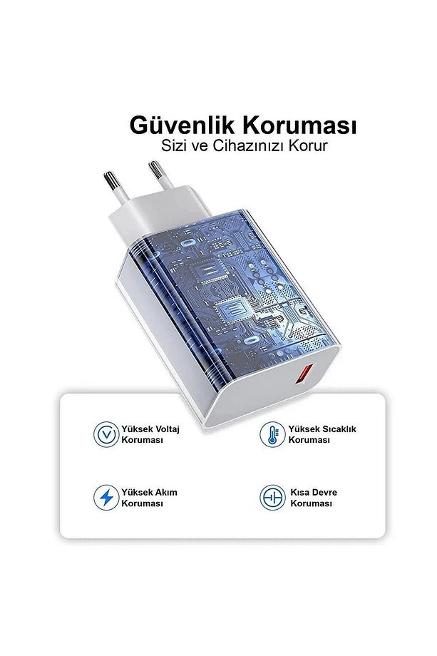 120 Watt Hızlı Çift Turbo Şarj Seti Xiaomi OPPO POCO(Type-A) Android Uyumlu Coster - 4