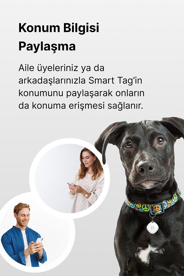 Airtag Akıllı Bluetooth Takip Cihazı Find My Mobil Uygulama Konum, Eşya Bulucu Siyah Tag X6605 - 6