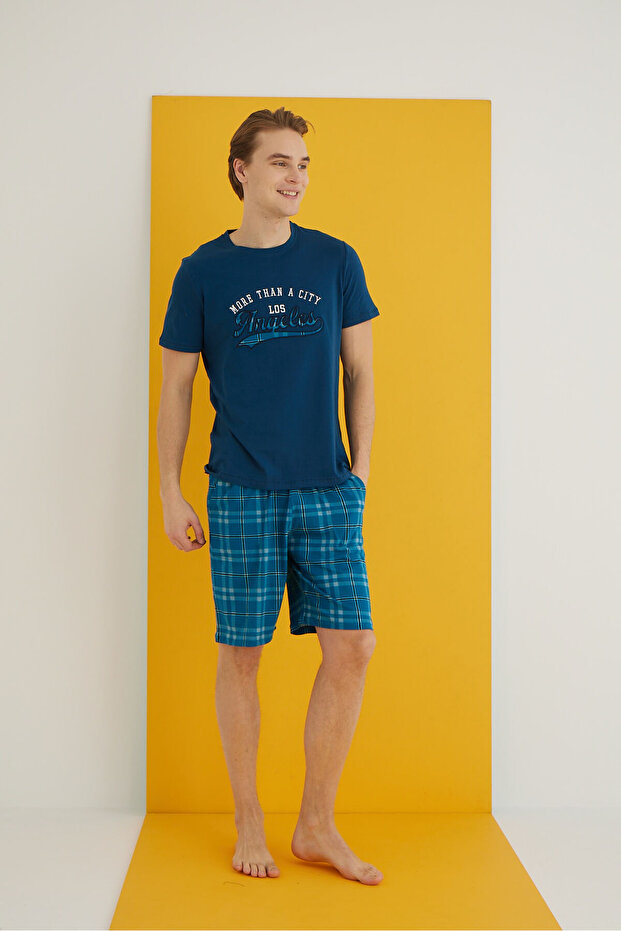 طقم شورت رجالي من القطن الممشط - 2