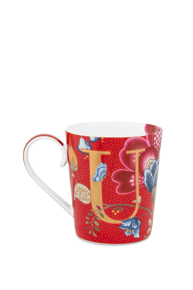 U Harfli Kırmızı Mug 350 ml - 1