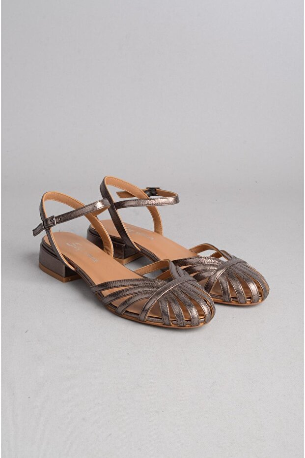 Seç 024 Genuine Leather Women's Shoes (Heel Height: 3cm) Bronze